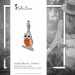 Silberdream SilberDream Glitzer Charm Eule orange Zirkonia Kristalle GSC505O Limitierter Zeitrabatt