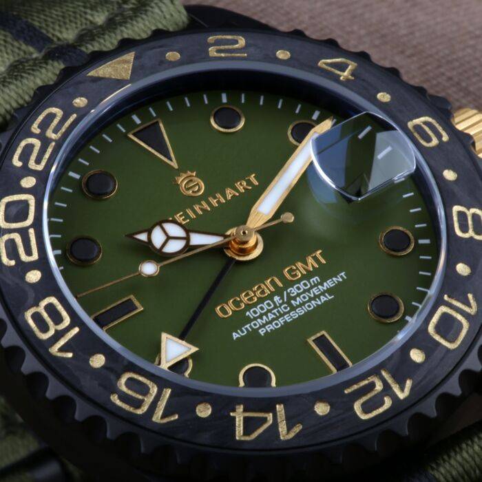 Steinhart Ocean 39 GMT black MILITARY khaki Taucheruhr Letzter Tag
