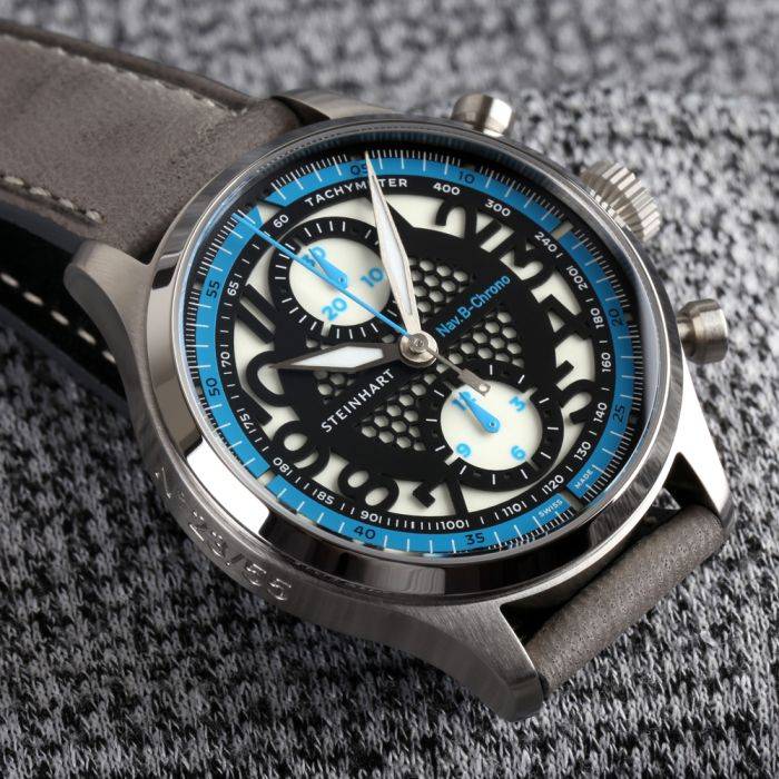 Steinhart NAV.B-CHRONO 42 SKELETON blue Meist gekauft