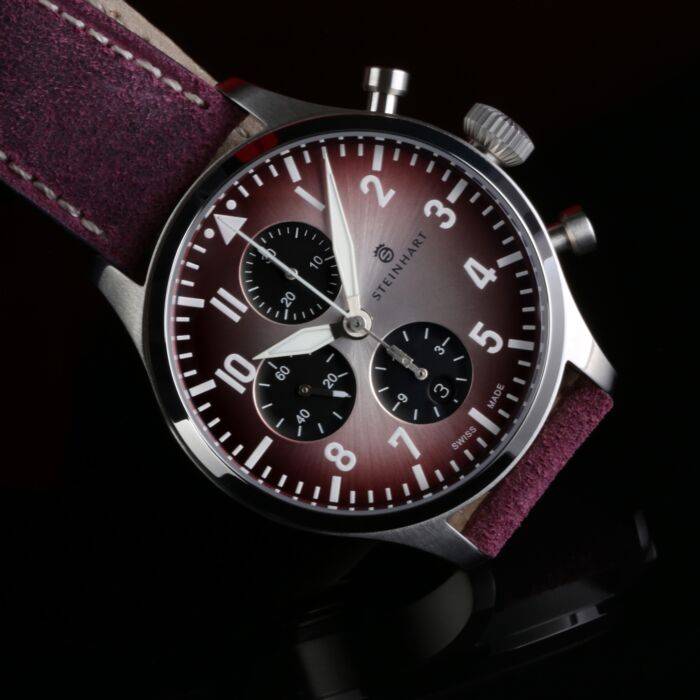 Steinhart Pilot Chronograph 42 red SUMMER EDITION Weihnachtsangebot