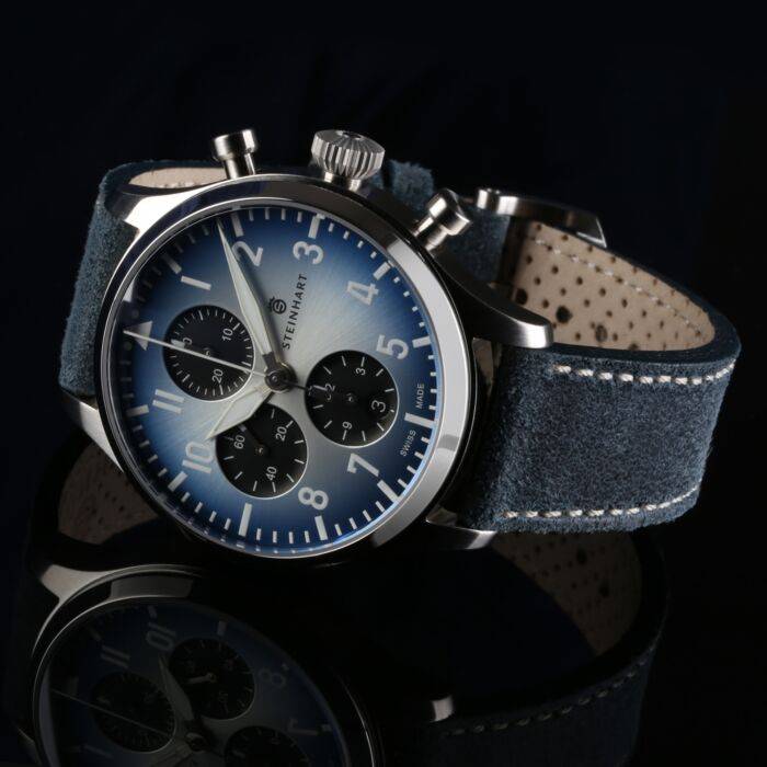 Steinhart Pilot Chronograph 42 blue SUMMER EDITION Muttertagsangebot