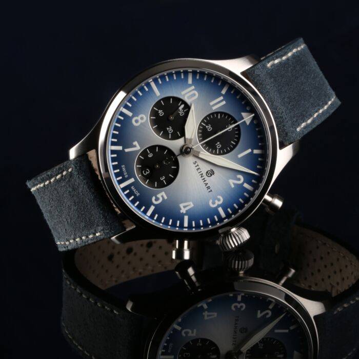 Steinhart Pilot Chronograph 42 blue SUMMER EDITION Muttertagsangebot