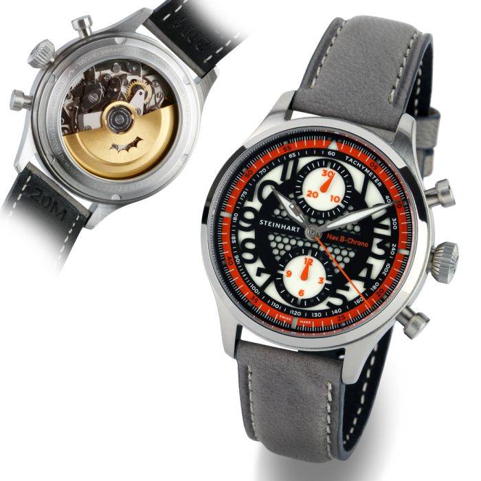 Steinhart NAV.B-CHRONO 42 SKELETON orange Jubiläumsangebot