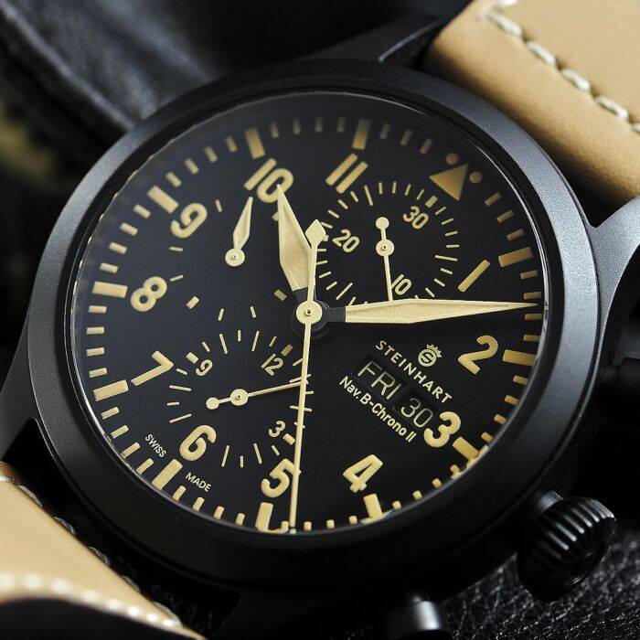 Steinhart Nav B Chrono II Black DLC Lagerräumung