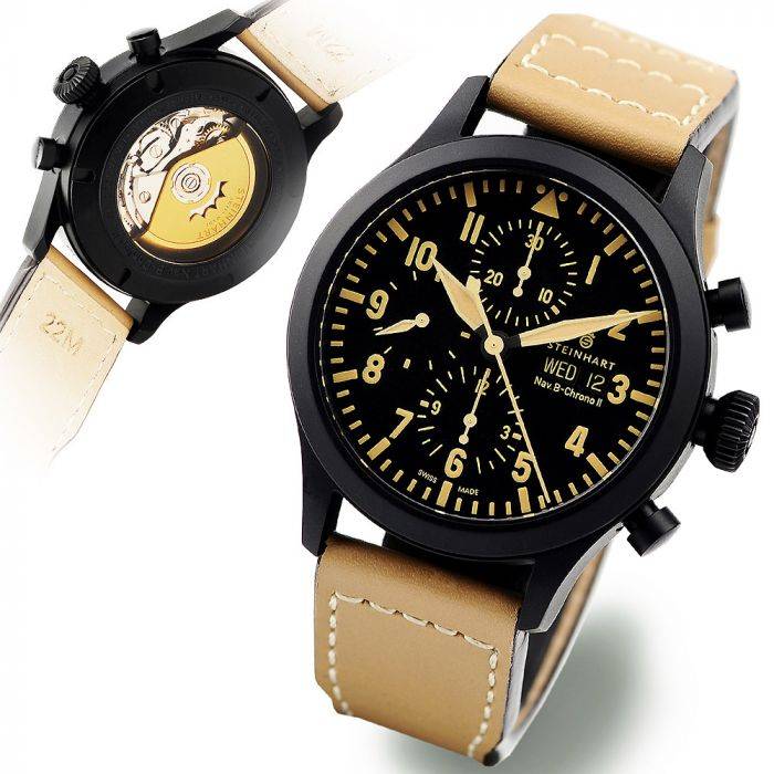 Steinhart Nav B Chrono II Black DLC Lagerräumung