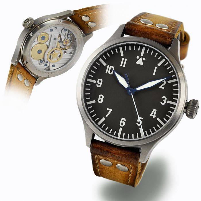 Steinhart Nav B-Uhr 47 Titan A-Muster Zentralsekunde VIP-Rabatte