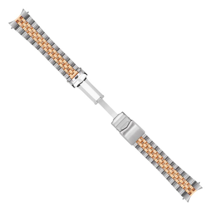 Steinhart Stahlband bicolor satiniert 22x18 mm fünfreihig inkl. Bandanstöße 50% Rabatt mit kostenlosem Versand