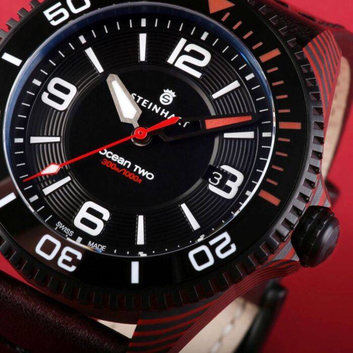Steinhart Ocean 2 premium Carbon Red Taucheruhr Weihnachtsangebot