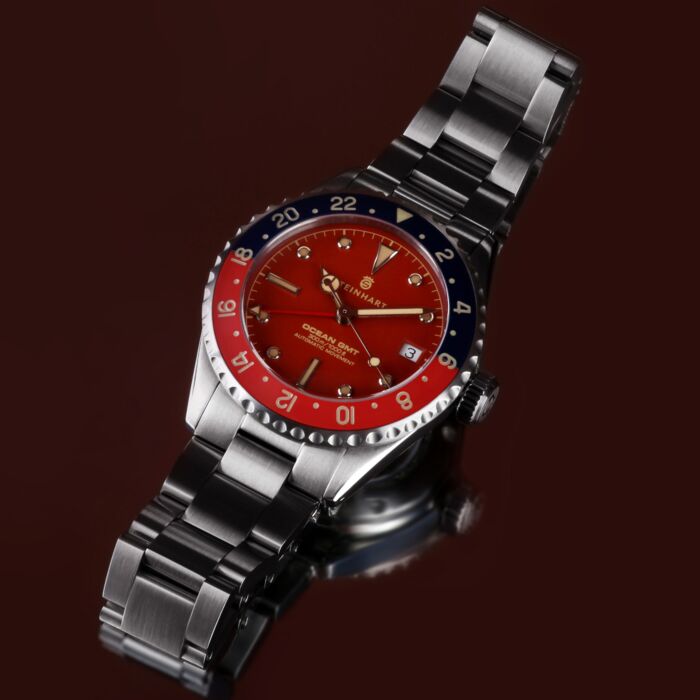 Steinhart Ocean 39 vintage GMT premium red ceramic Osterangebot