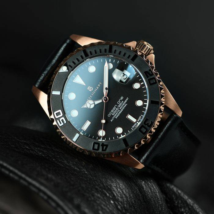 Steinhart Ocean 39 PINK-GOLD Ceramic Taucheruhr Valentinstagsangebot