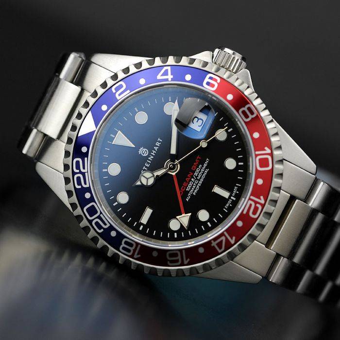 Steinhart Ocean One GMT BLUE-RED Taucheruhr Top Angebot