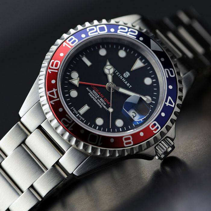 Steinhart Ocean One GMT BLUE-RED Taucheruhr Top Angebot