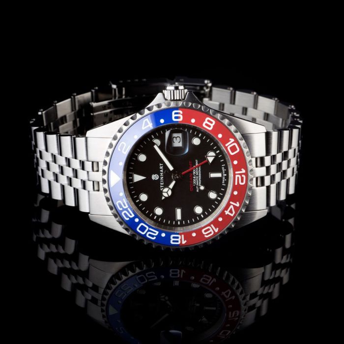 Steinhart Ocean One GMT BLUE-RED. 2 Ceramic Taucheruhr Große Rabatte