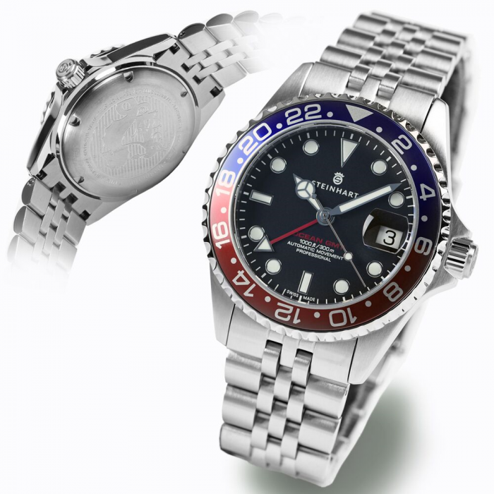 Steinhart Ocean 39 GMT BLUE-RED .2 Taucheruhr Bestseller