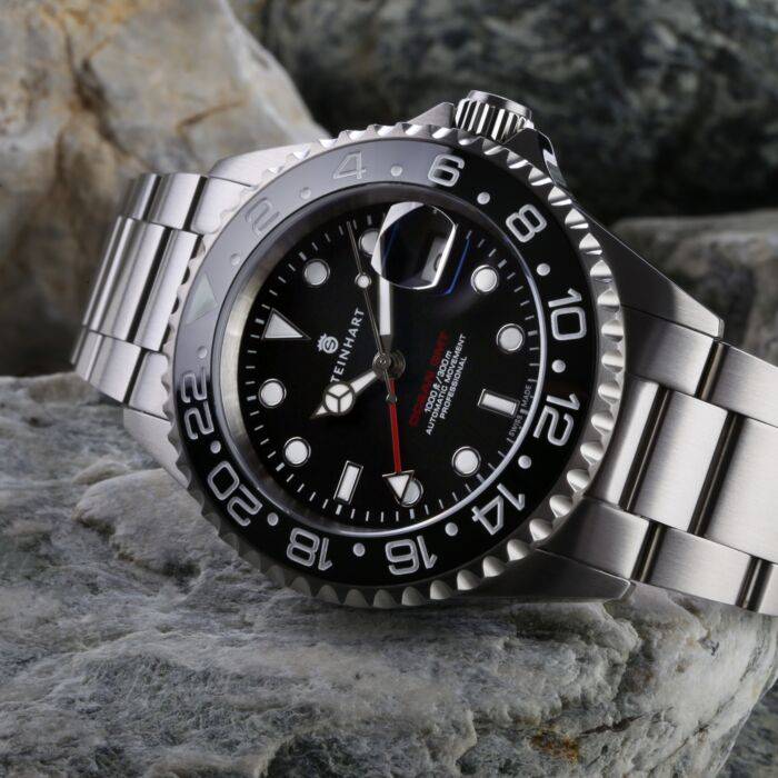 Steinhart Ocean One GMT BLACK Ceramic Taucheruhr Räumungsverkauf