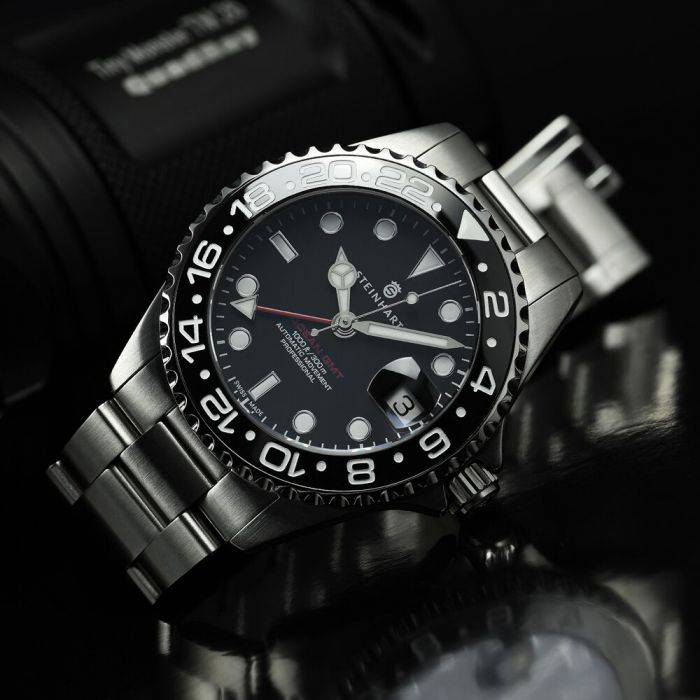 Steinhart Ocean 39 GMT BLACK Ceramic Taucheruhr Kauf eins, bekomm eins gratis