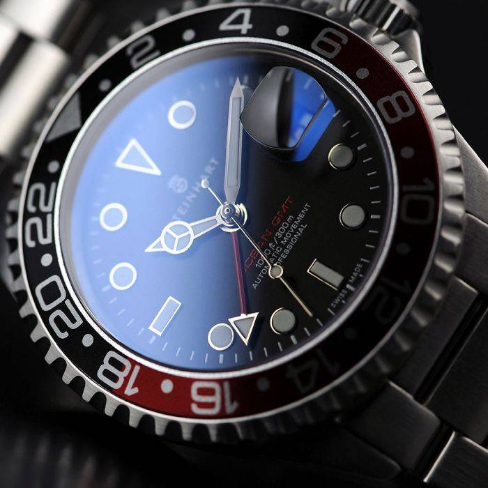 Steinhart Ocean One GMT BLACK-RED Taucheruhr Sonderangebote