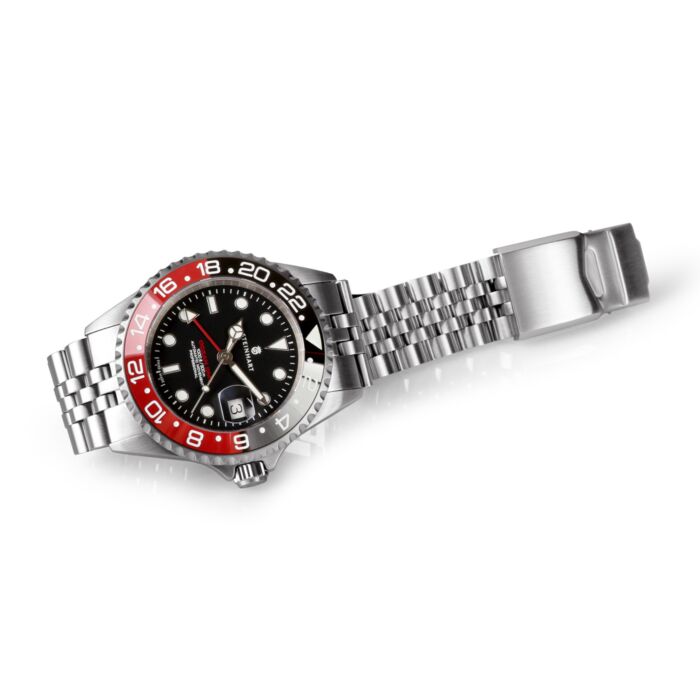 Steinhart Ocean One GMT BLACK-RED. 2 Ceramic Taucheruhr Riesige Ersparnisse