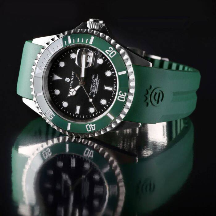 Steinhart Kautschukband grün 20x16 mm für Ocean 39 mit Schließe Stahl Letzte 2 Tage