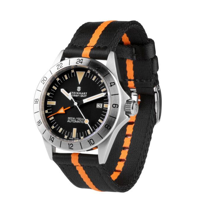 Steinhart Natoband schwarz/orange Valentinstagsangebot