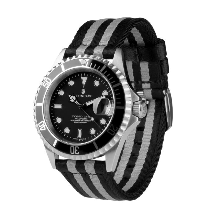 Steinhart Natoband schwarz/grau Jubiläumsangebot